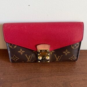 Louis Vuitton Monogram with red Clutch